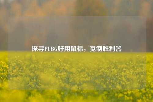 探寻PUBG好用鼠标，觅制胜利器