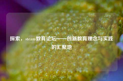 探索,steam教育论坛——创新教育理念与实践的汇聚地