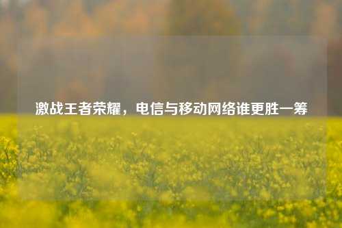 激战王者荣耀，电信与移动网络谁更胜一筹