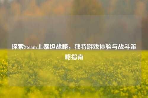 探索Steam上泰坦战略，独特游戏体验与战斗策略指南