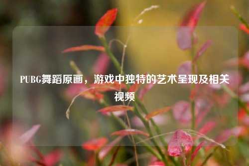 PUBG舞蹈原画,游戏中独特的艺术呈现及相关视频