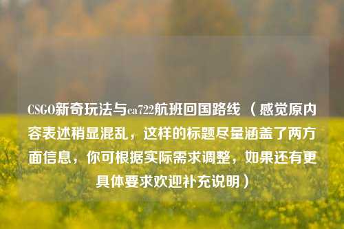 CSGO新奇玩法与ca722航班回国路线 (感觉原内容表述稍显混乱,这样的标题尽量涵盖了两方面信息,你可根据实际需求调整,如果还有更具体要求欢迎补充说明)