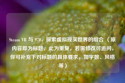 Steam VR 与 970,探索虚拟现实世界的组合 (原内容即为标题,此为重复,若需修改可追问,你可补充下对标题的具体要求,如字数、风格等)