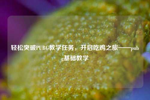 轻松突破PUBG教学任务,开启吃鸡之旅——pubg基础教学