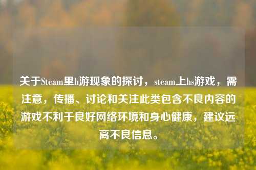 关于Steam里h游现象的探讨,steam上hs游戏,需注意,传播、讨论和关注此类包含不良内容的游戏不利于良好网络环境和身心健康,建议远离不良信息。