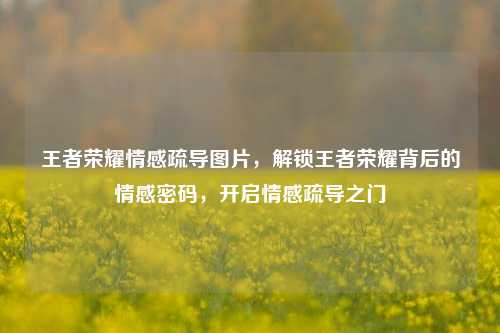 王者荣耀情感疏导图片，解锁王者荣耀背后的情感密码，开启情感疏导之门