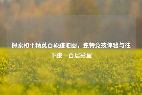 探索和平精英百段跳地图，独特竞技体验与往下跳一百层彩蛋
