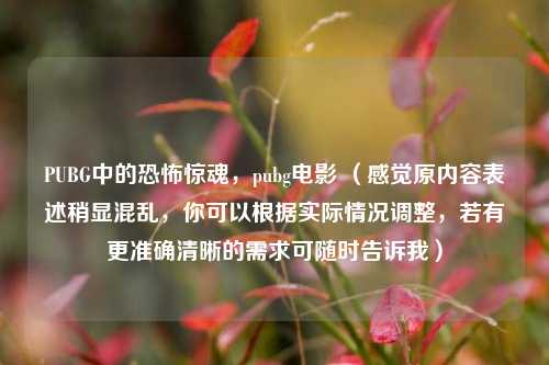 PUBG中的恐怖惊魂,pubg电影 (感觉原内容表述稍显混乱,你可以根据实际情况调整,若有更准确清晰的需求可随时告诉我)