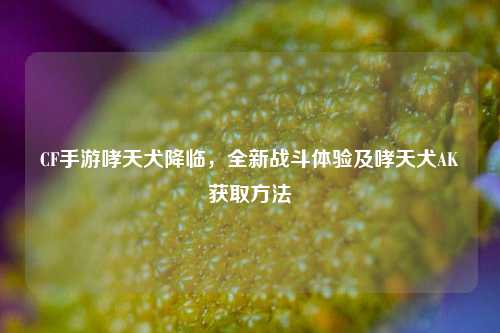 CF手游哮天犬降临，全新战斗体验及哮天犬AK获取方法