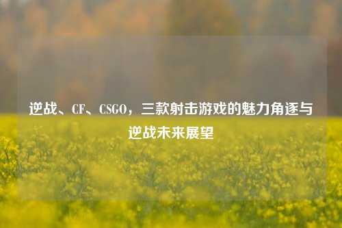 逆战、CF、CSGO，三款射击游戏的魅力角逐与逆战未来展望