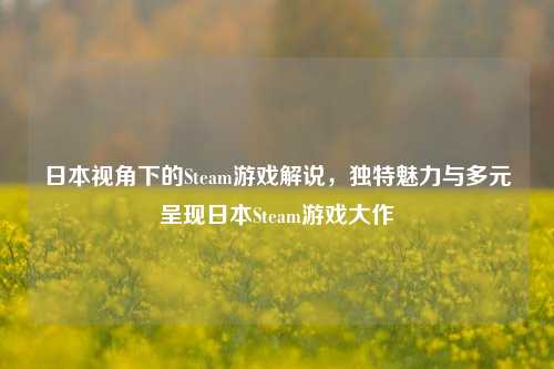 日本视角下的Steam游戏解说，独特魅力与多元呈现日本Steam游戏大作