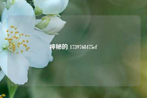 神秘的 1739768475cf