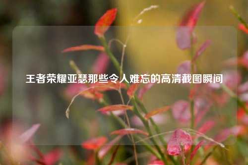 王者荣耀亚瑟那些令人难忘的高清截图瞬间
