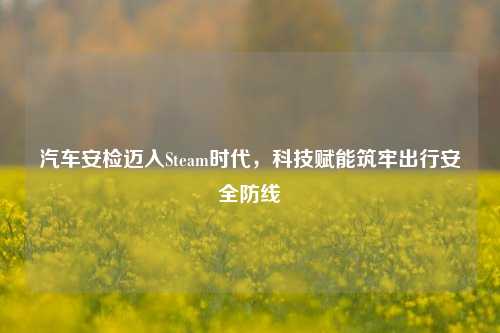 汽车安检迈入Steam时代,科技赋能筑牢出行安全防线