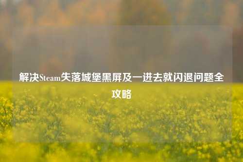 解决Steam失落城堡黑屏及一进去就闪退问题全攻略