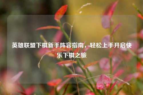 英雄联盟下棋新手阵容指南,轻松上手开启快乐下棋之旅