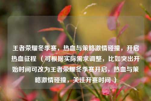 王者荣耀冬季赛，热血与策略激情碰撞，开启热血征程 （可根据实际需求调整，比如突出开始时间可改为王者荣耀冬季赛开启，热血与策略激情碰撞，关注开赛时间 ）