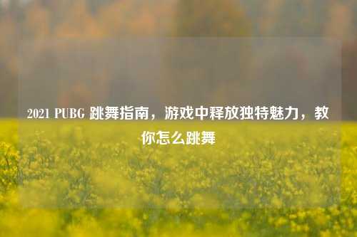 2021 PUBG 跳舞指南,游戏中释放独特魅力,教你怎么跳舞