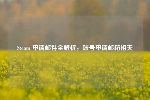 Steam 申请邮件全解析，账号申请邮箱相关