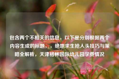 包含两个不相关的信息，以下是分别根据两个内容生成的标题，，绝地求生抢人头技巧与策略全解析，天津格林国际幼儿园学费情况