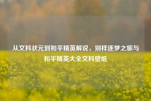 从文科状元到和平精英解说，别样逐梦之旅与和平精英大全文科壁纸