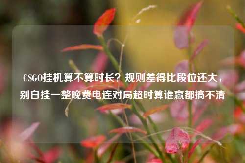 CSGO挂机算不算时长？规则差得比段位还大，别白挂一整晚费电连对局超时算谁赢都搞不清