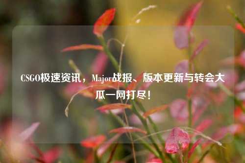CSGO极速资讯，Major战报、版本更新与转会大瓜一网打尽！