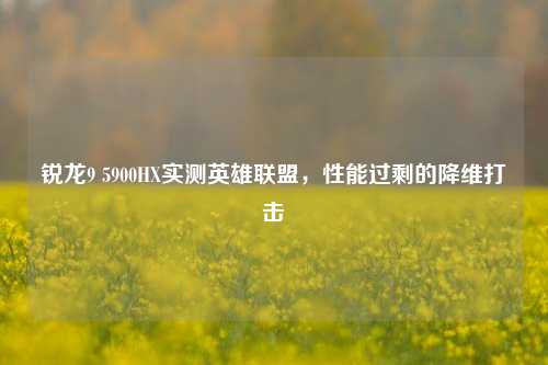 锐龙9 5900HX实测英雄联盟，性能过剩的降维打击