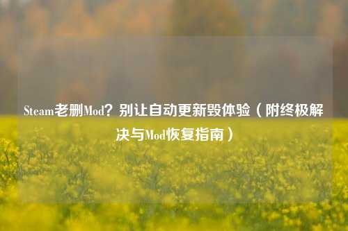 Steam老删Mod？别让自动更新毁体验（附终极解决与Mod恢复指南）