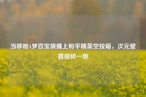 当哆啦A梦百宝袋撞上和平精英空投箱，次元壁直接碎一地