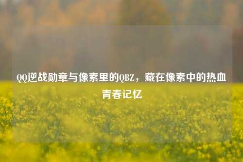 QQ逆战勋章与像素里的QBZ，藏在像素中的热血青春记忆