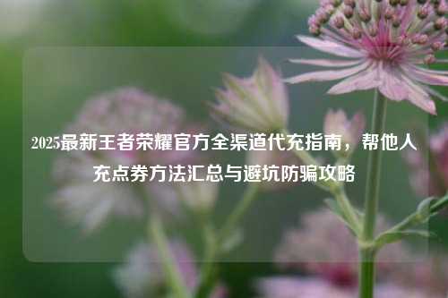 2025最新王者荣耀官方全渠道代充指南，帮他人充点券方法汇总与避坑防骗攻略