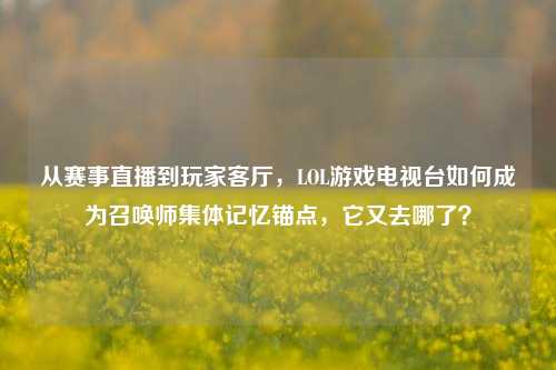 从赛事直播到玩家客厅，LOL游戏电视台如何成为召唤师集体记忆锚点，它又去哪了？