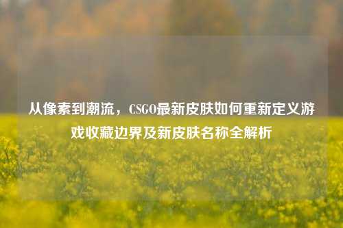 从像素到潮流，CSGO最新皮肤如何重新定义游戏收藏边界及新皮肤名称全解析