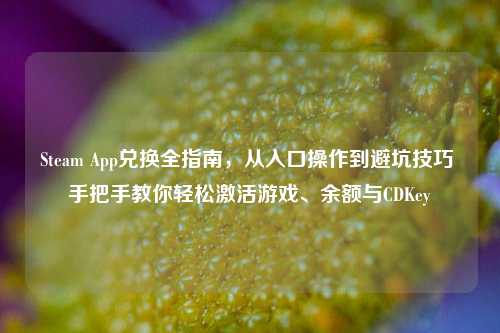 Steam App兑换全指南，从入口操作到避坑技巧 手把手教你轻松激活游戏、余额与CDKey
