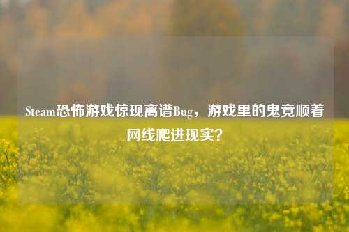 Steam恐怖游戏惊现离谱Bug,游戏里的鬼竟顺着网线爬进现实?