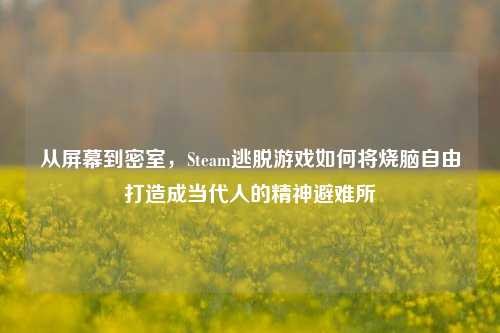 从屏幕到密室，Steam逃脱游戏如何将烧脑自由打造成当代人的精神避难所