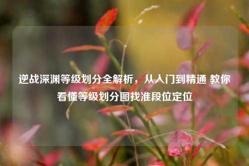 逆战深渊等级划分全解析,从入门到精通 教你看懂等级划分图找准段位定位