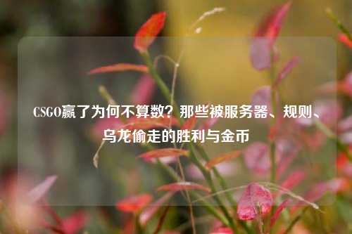 CSGO赢了为何不算数？那些被服务器、规则、乌龙偷走的胜利与金币