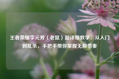 王者荣耀李元芳(老鼠)超详细教学,从入门到乱杀,手把手带你掌握无解节奏
