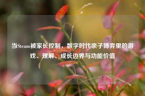 当Steam被家长控制,数字时代亲子博弈里的游戏、理解、成长边界与功能价值