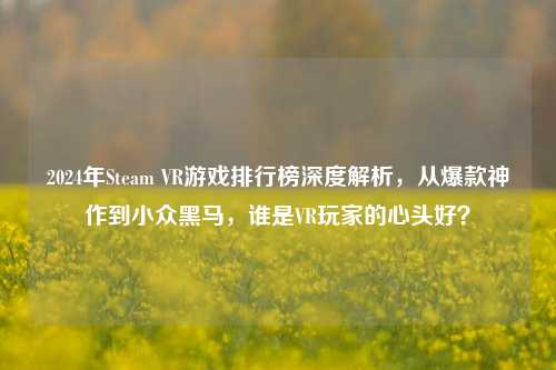 2024年Steam VR游戏排行榜深度解析,从爆款神作到小众黑马,谁是VR玩家的心头好?