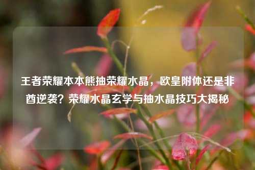 王者荣耀本本熊抽荣耀水晶,欧皇附体还是非酋逆袭?荣耀水晶玄学与抽水晶技巧大揭秘